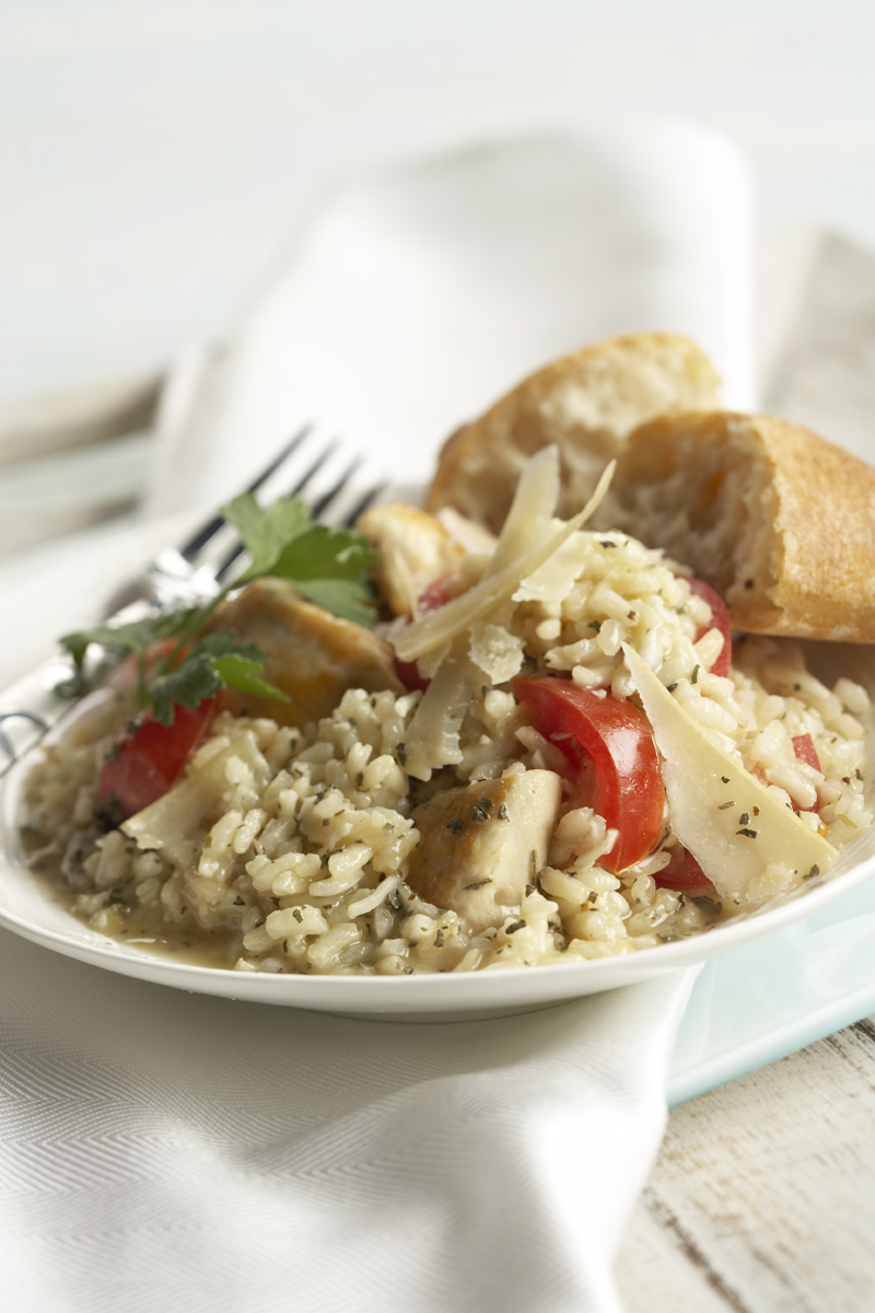 Chicken and Basil Risotto Recipe Mazola®