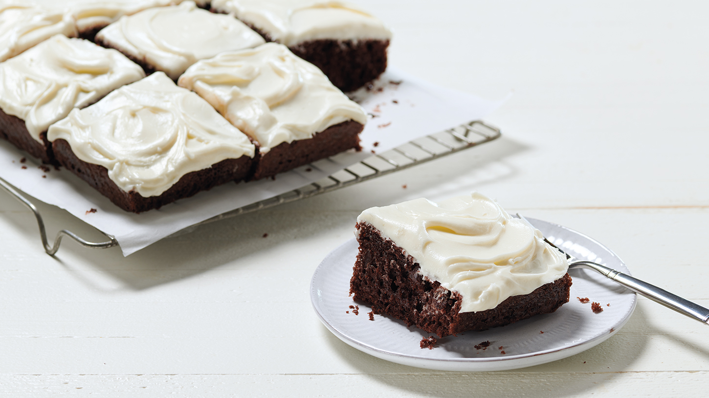 Box Chocolate Sheet Pan Cake Recipe Mazola®